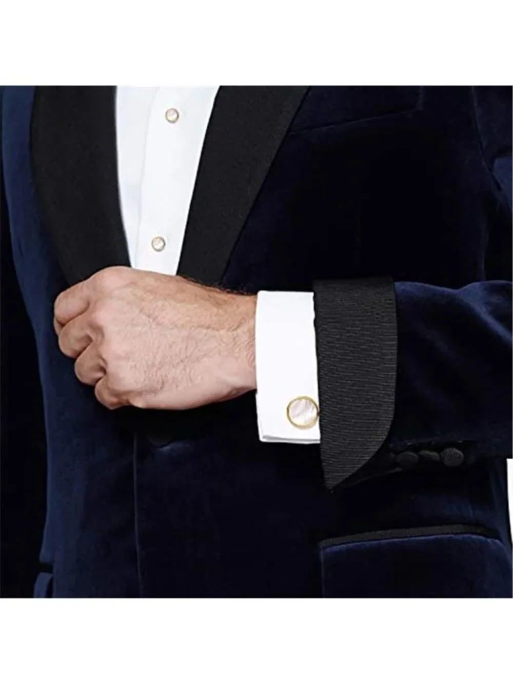 Men's Mother-of-Pearl Tuxedo Shirt Button and Cufflink Set
